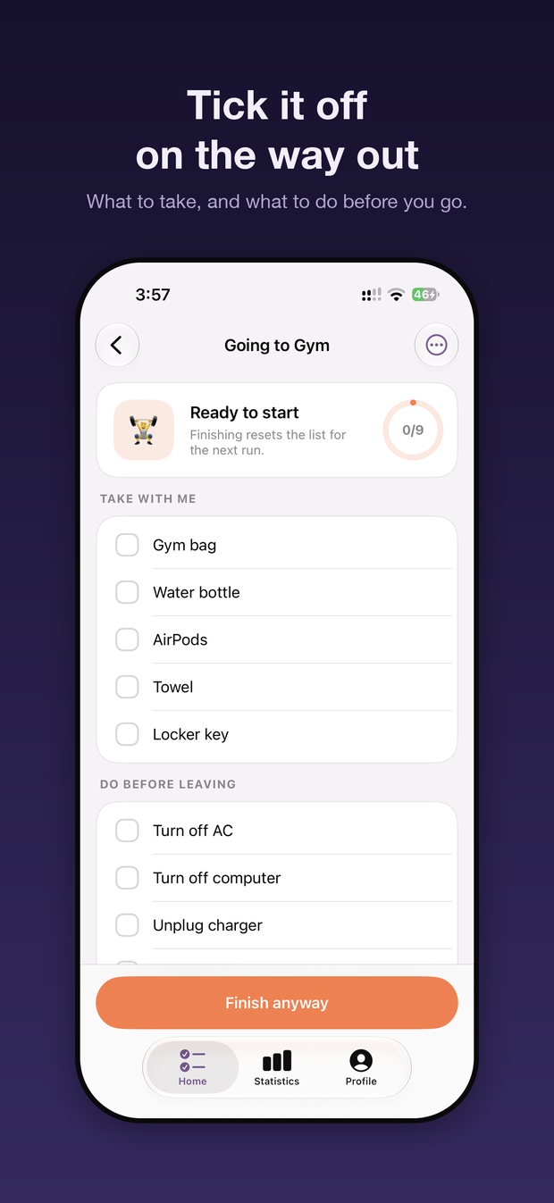 Working through a Task Loop checklist